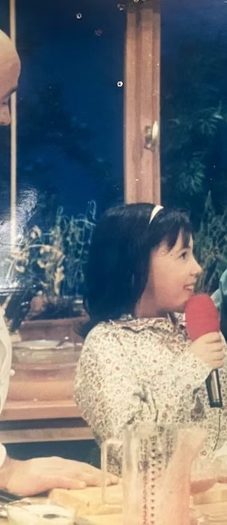 Tosca da bambina in tv con il papà